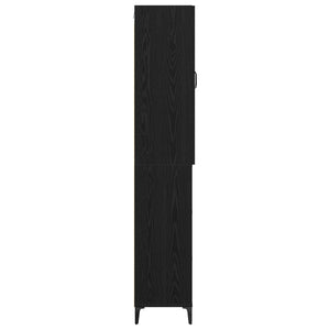 Highboard Μαύρη Οξυά 69,5 x 34 x 180 εκ. Επεξεργασμένο ξύλο - Pakobazaar