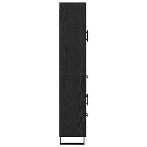 Highboard 2 τμχ. Μαύρη Οξυά 69,5 x 34 x 180 εκ.
