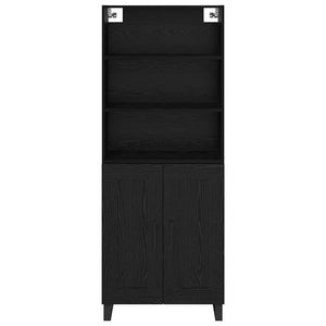 Highboard 2 τμχ. Μαύρη Οξυά 69,5 x 34 x 180 εκ.