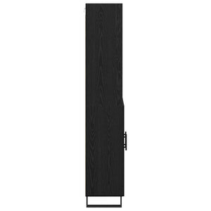 Highboard 2 τμχ. Μαύρη Οξυά 69,5 x 34 x 180 εκ.