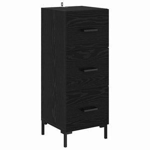 Highboard Μαύρη Οξυά 34,5 x 34 x 180 εκ. Επεξεργασμένο Ξύλο