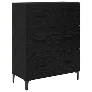 Highboard Μαύρη Οξυά 69,5 x 34 x 180 εκ. Επεξεργασμένο Ξύλο