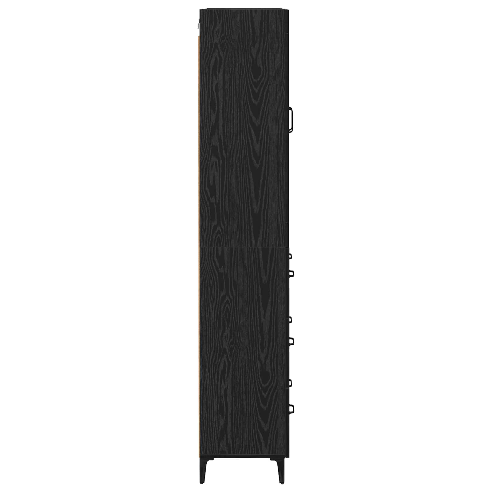 Highboard Μαύρη Οξυά 69,5 x 34 x 180 εκ. Επεξεργασμένο ξύλο
