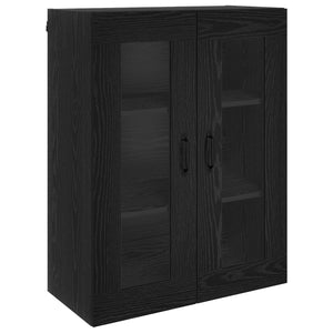 Highboard Μαύρη Οξυά 69,5 x 34 x 180 εκ. Επεξεργασμένο Ξύλο