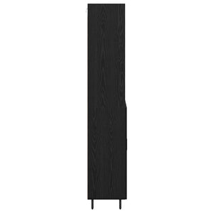 Highboard 2 τμχ. Μαύρη Οξυά 69,5 x 34 x 180 εκ.