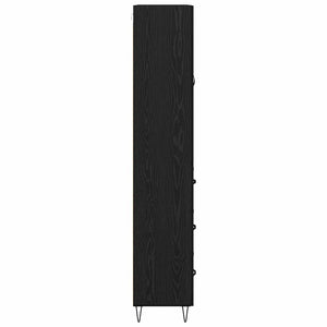 Highboard 2 τμχ. Μαύρη Οξυά 69,5 x 34 x 180 εκ.
