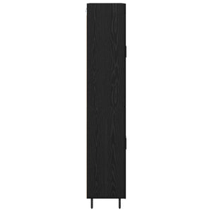 Highboard 2 pcs Μαύρη Οξυά Επεξεργασμένο ξύλο - Pakobazaar