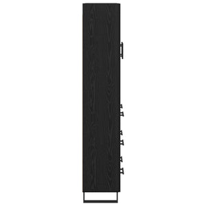Highboard 2 τμχ. Μαύρη Οξυά 69,5 x 34 x 180 εκ.