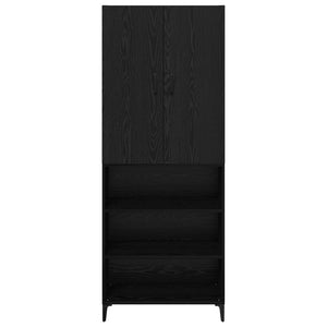 Highboard Μαύρη Οξυά 69,5 x 34 x 180 εκ. Επεξεργασμένο ξύλο - Pakobazaar