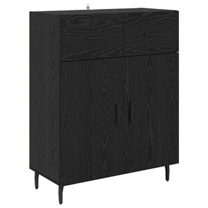 Highboard 2 τμχ. Μαύρη Οξυά 69,5 x 34 x 180 εκ.