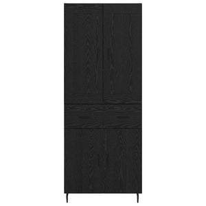 Highboard 2 τμχ. Μαύρη Οξυά 69,5 x 34 x 180 εκ.