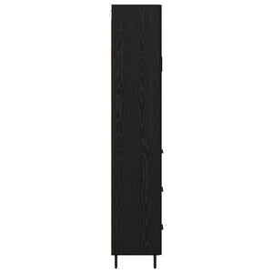 Highboard 2 τμχ. Μαύρη Οξυά 69,5 x 34 x 180 εκ.