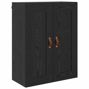 Highboard Μαύρη Οξυά 69,5 x 34 x 180 εκ. Επεξεργασμένο ξύλο - Pakobazaar
