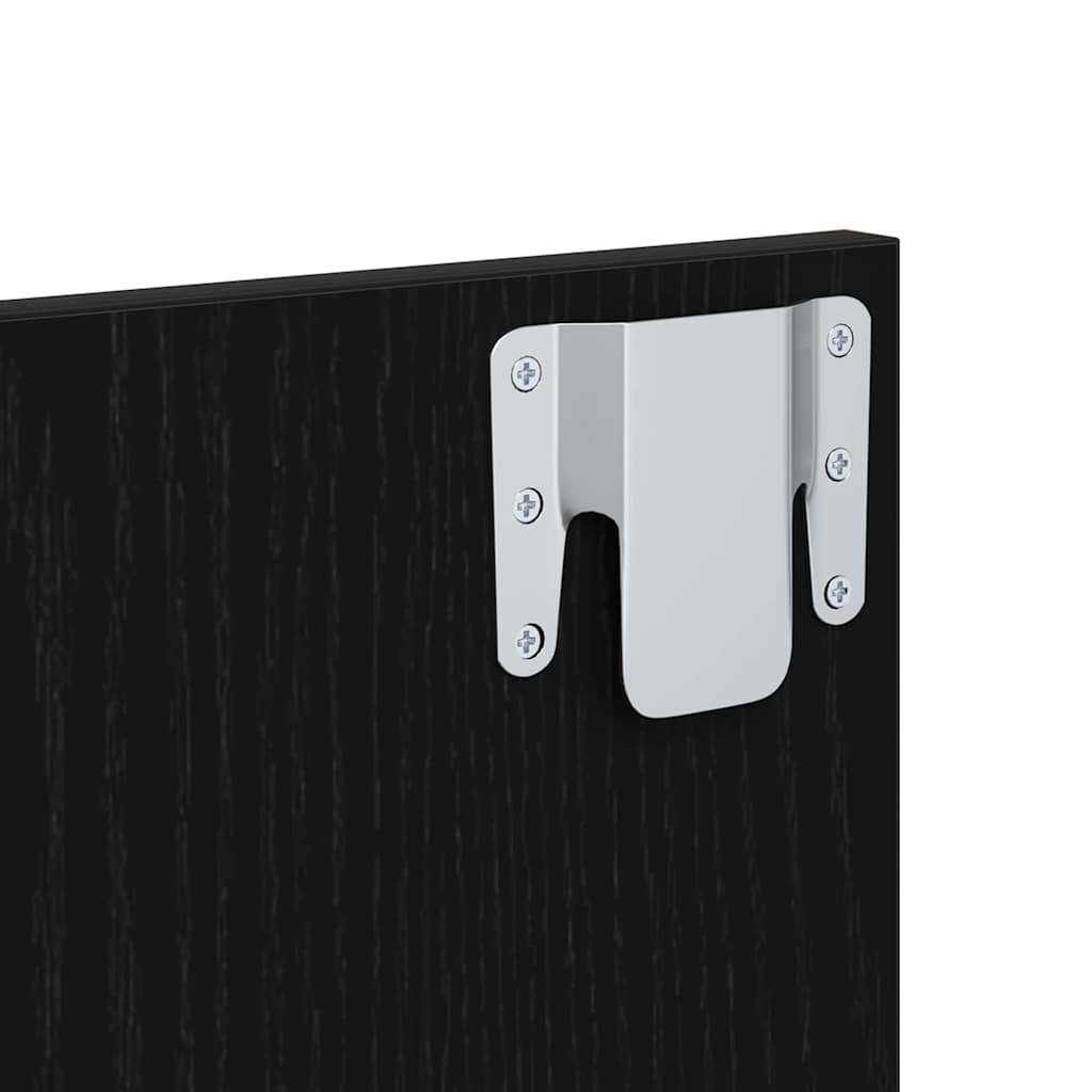 Κεφαλή κρεβατιού με κομοδίνο με συρτάρι 3 pcs Μαύρη Οξυά