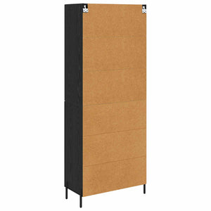 Highboard Μαύρη Οξυά 69,5 x 34 x 180 εκ. Επεξεργασμένο ξύλο - Pakobazaar