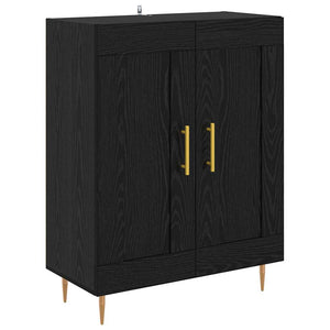Highboard Μαύρη Οξυά 69,5 x 34 x 180 εκ. Επεξεργασμένο Ξύλο