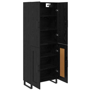 Highboard 2 τμχ. Μαύρη Οξυά 69,5 x 34 x 180 εκ.