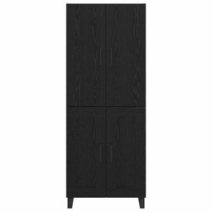 Highboard 2 τμχ. Μαύρη Οξυά 69,5 x 34 x 180 εκ.
