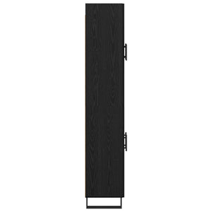 Highboard 2 τμχ. Μαύρη Οξυά 69,5 x 34 x 180 εκ.