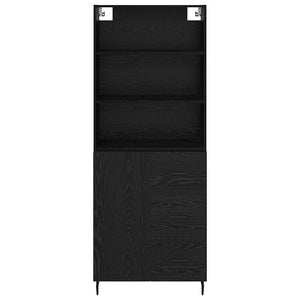 Highboard 2 τμχ. Μαύρη Οξυά 69,5 x 34 x 180 εκ.