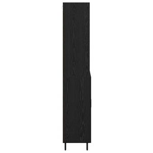 Highboard 2 τμχ. Μαύρη Οξυά 69,5 x 34 x 180 εκ.