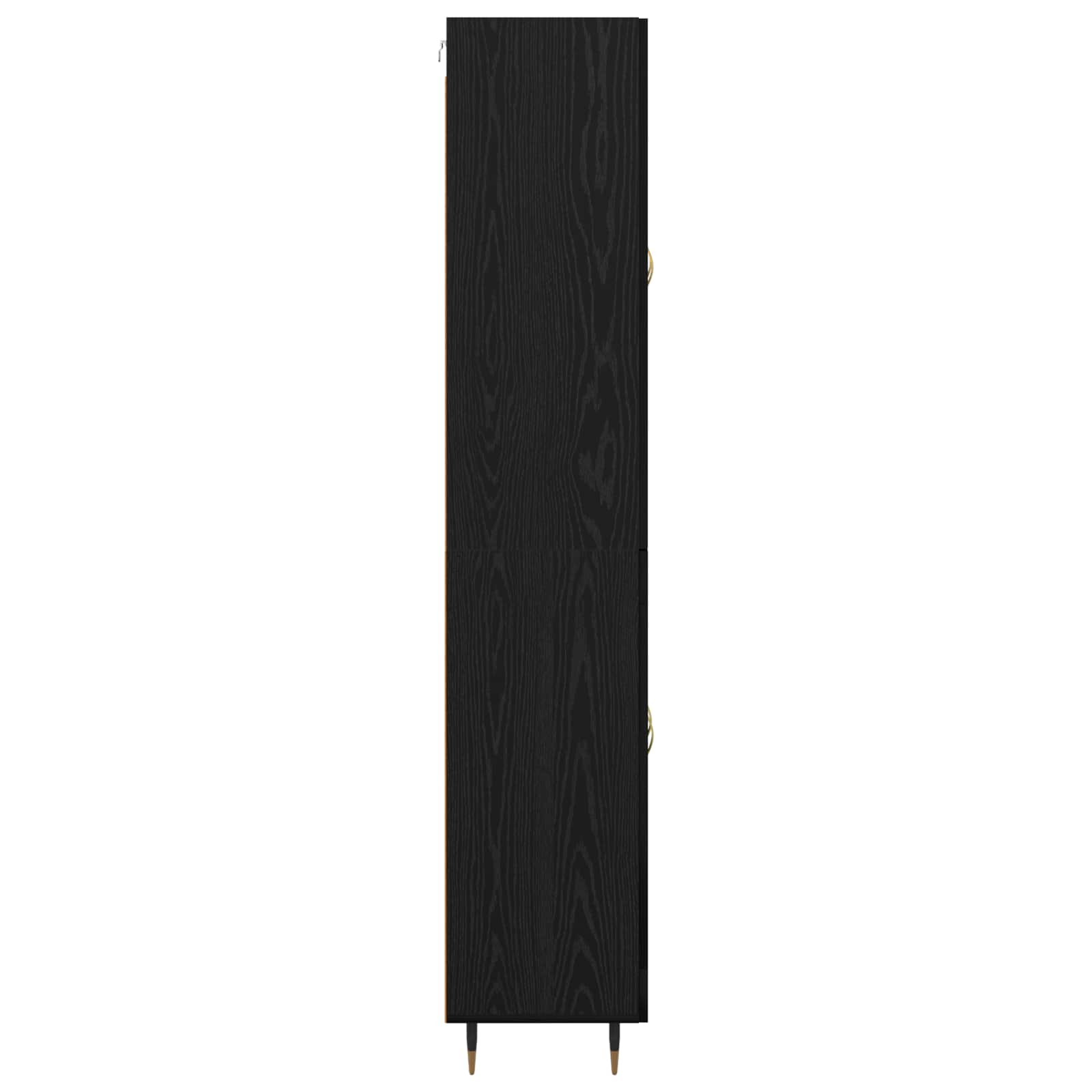 Highboard Μαύρη Οξυά 69,5 x 34 x 180 εκ. Επεξεργασμένο ξύλο
