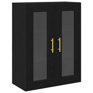 Highboard 2 τμχ. Μαύρη Οξυά 69,5 x 34 x 180 εκ.