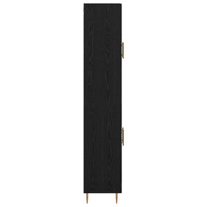 Highboard 2 τμχ. Μαύρη Οξυά 69,5 x 34 x 180 εκ.