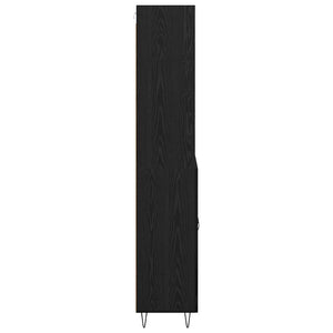 Highboard 2 τμχ. Μαύρη Οξυά 69,5 x 34 x 180 εκ.
