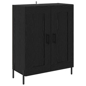 Highboard Μαύρη δρυς 69,5 x 34 x 180 εκ. Επεξεργασμένο Ξύλο