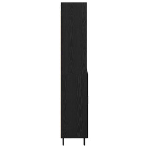 Highboard Μαύρη δρυς 69,5 x 34 x 180 εκ. Επεξεργασμένο Ξύλο