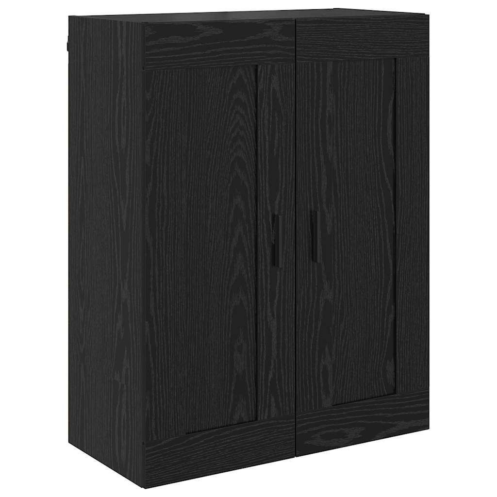 Highboard με συρτάρι 2 pcs Μαύρη Οξυά Επεξεργασμένο ξύλο