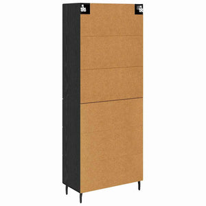 Highboard 2 τμχ. Μαύρη Οξυά 69,5 x 34 x 180 εκ.