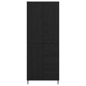 Highboard 2 τμχ. Μαύρη Οξυά 69,5 x 34 x 180 εκ.