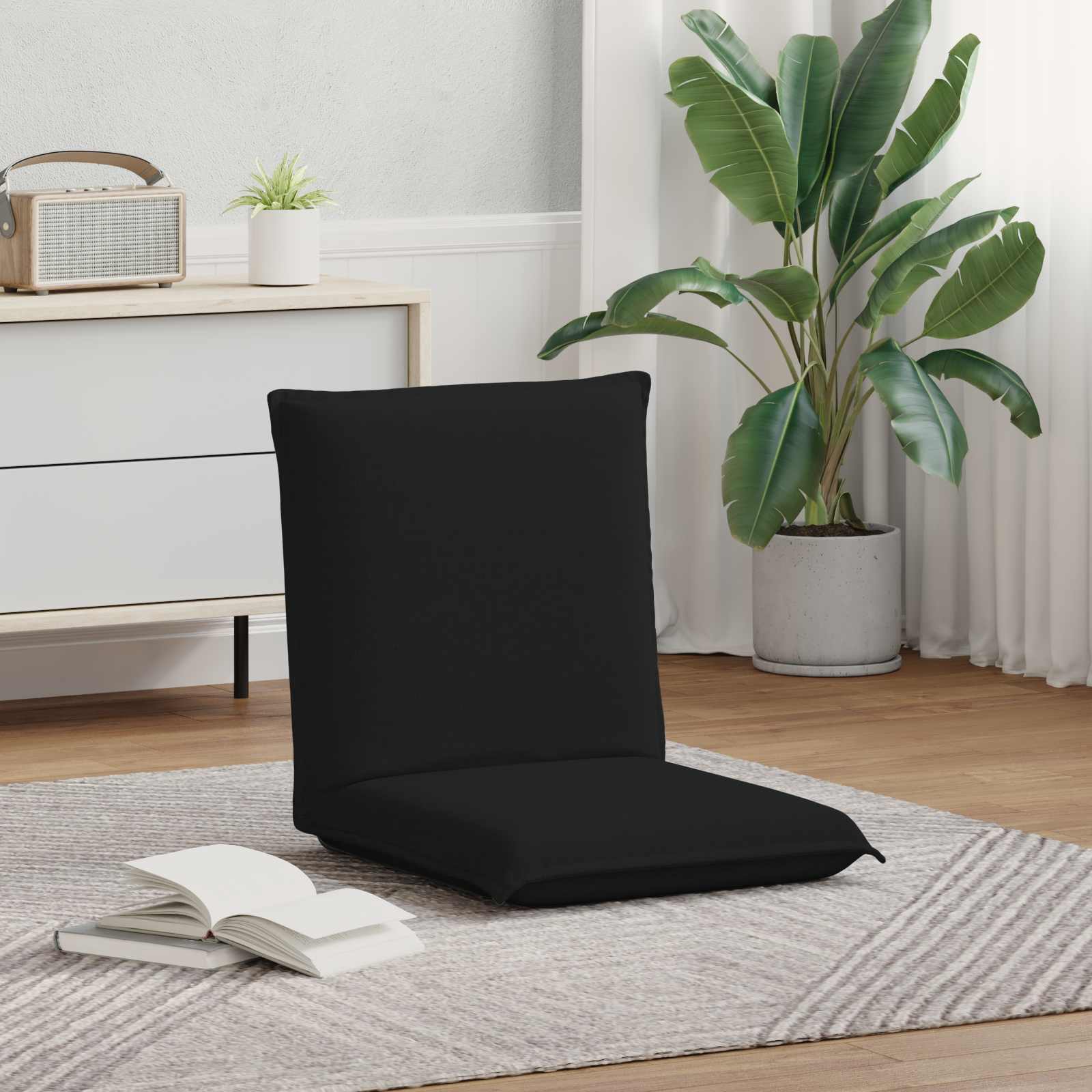 Καρέκλα Δαπέδου Μαύρο 54 x 64 x 59 εκ. ύφασμα - Pakobazaar
