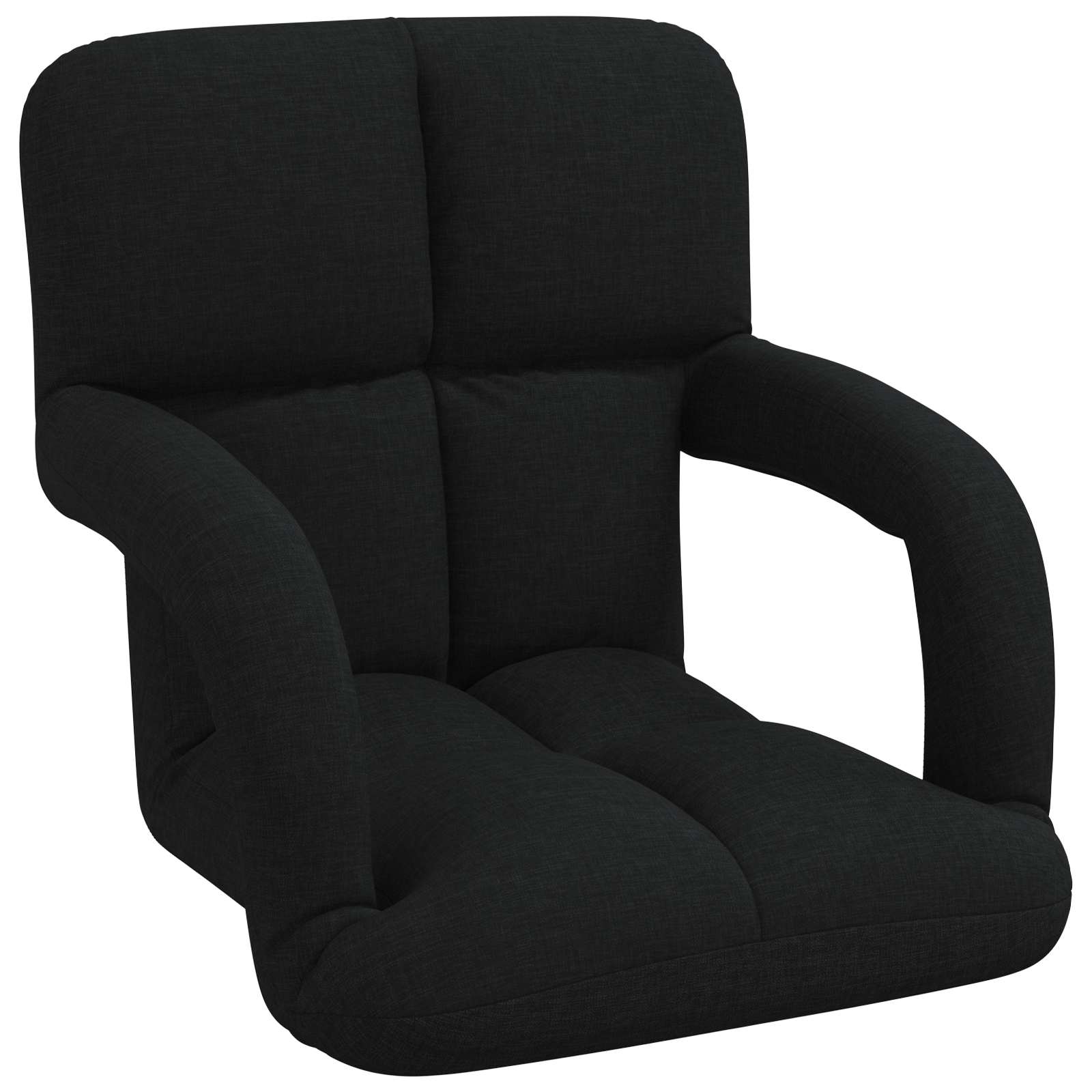 Ρυθμιζόμενη Πολυθρόνα Δαπέδου Μαύρο 58 x 62 x 58 εκ Ύφασμα - Pakobazaar