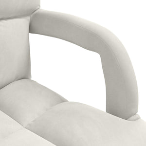 Καρέκλα Δαπέδου Κρεμ 58 x 62 x 58 εκ Βελούδο - Pakobazaar