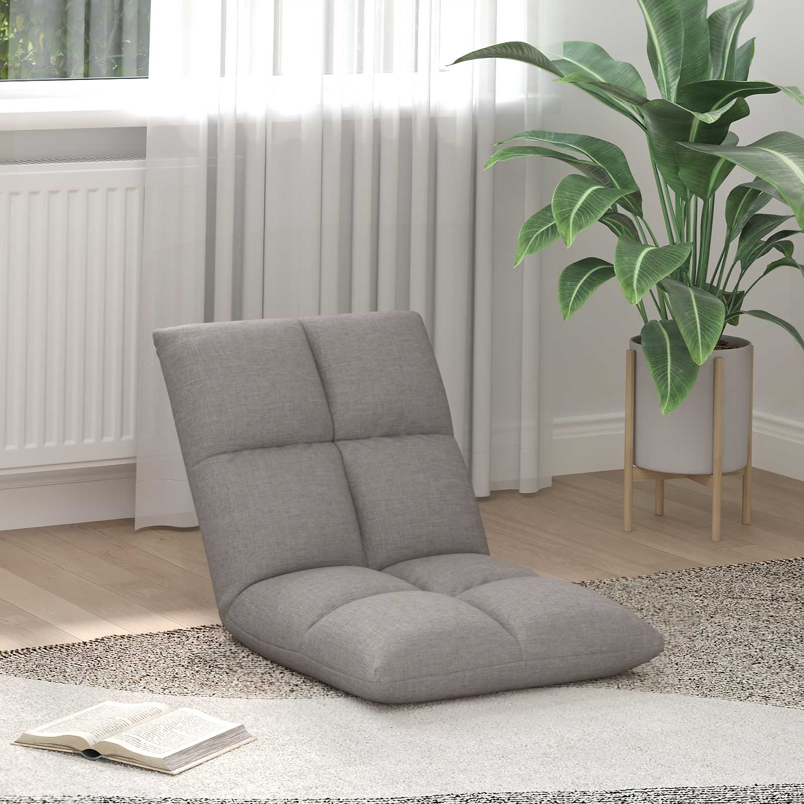 Καρέκλα Δαπέδου Taupe 50 x 61 x 57 εκ ύφασμα - Pakobazaar