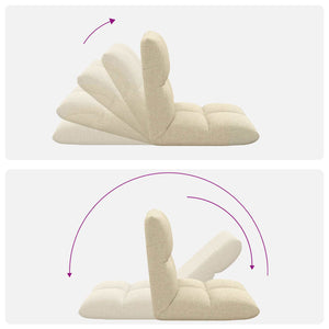 Καρέκλα Δαπέδου Κρεμ 50 x 61 x 57 εκ ύφασμα - Pakobazaar