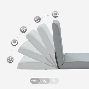 Καρέκλα Δαπέδου Ανοιχτό γκρι 50 x 73 x 60 εκ ύφασμα - Pakobazaar