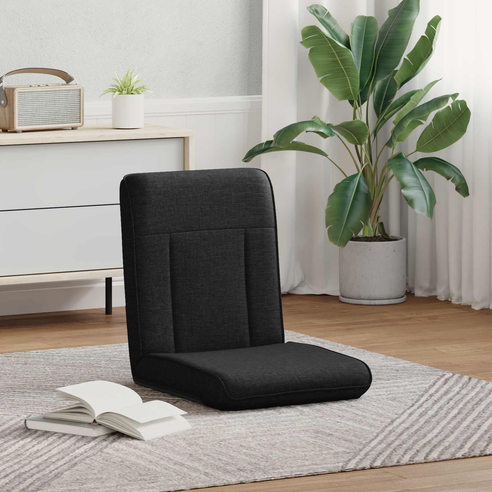 Καρέκλα Δαπέδου Μαύρο 50 x 73 x 60 εκ ύφασμα - Pakobazaar