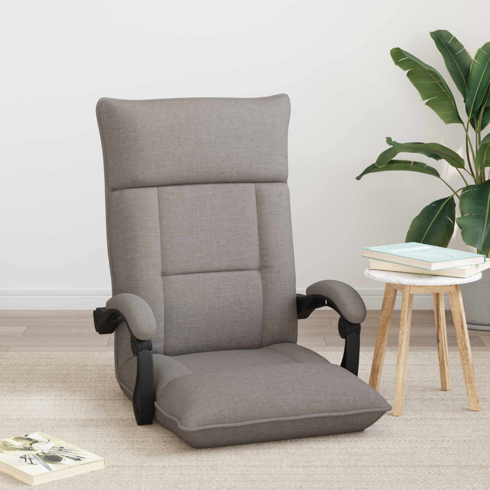 Καρέκλα Δαπέδου Taupe 66 x 66 x 80 εκ ύφασμα - Pakobazaar