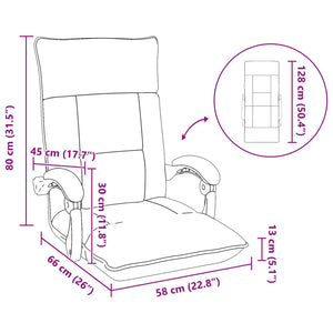 Καρέκλα Δαπέδου Taupe 66 x 66 x 80 εκ ύφασμα - Pakobazaar