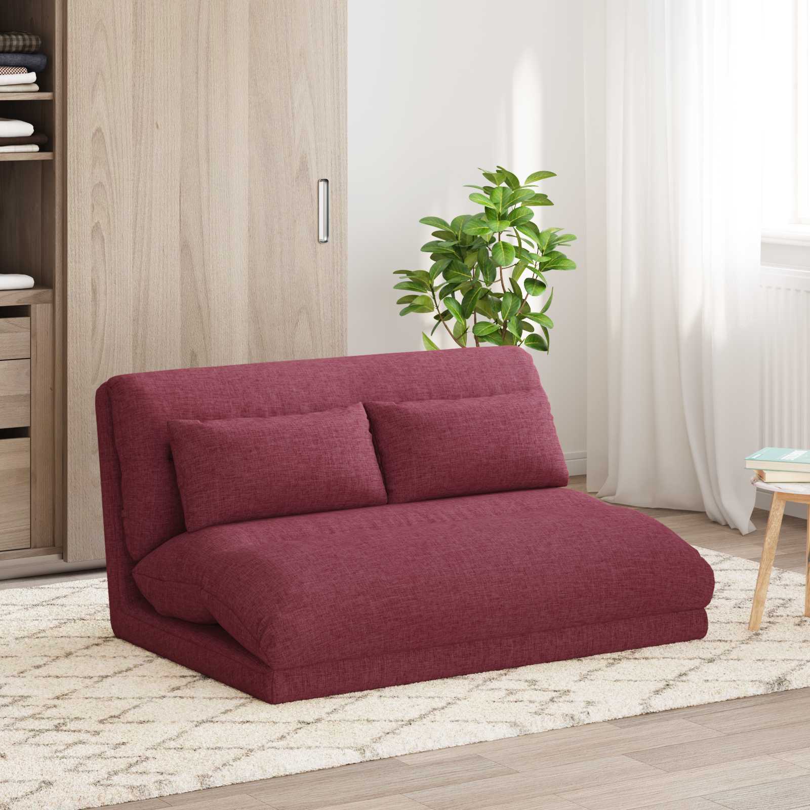 Καρέκλα Δαπέδου Κόκκινο 110 x 82 x 55 εκ ύφασμα - Pakobazaar