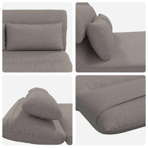 Καρέκλα Δαπέδου Taupe 110 x 82 x 55 εκ ύφασμα - Pakobazaar