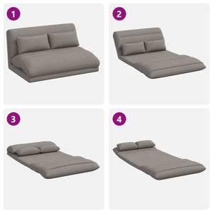 Καρέκλα Δαπέδου Taupe 110 x 82 x 55 εκ ύφασμα - Pakobazaar