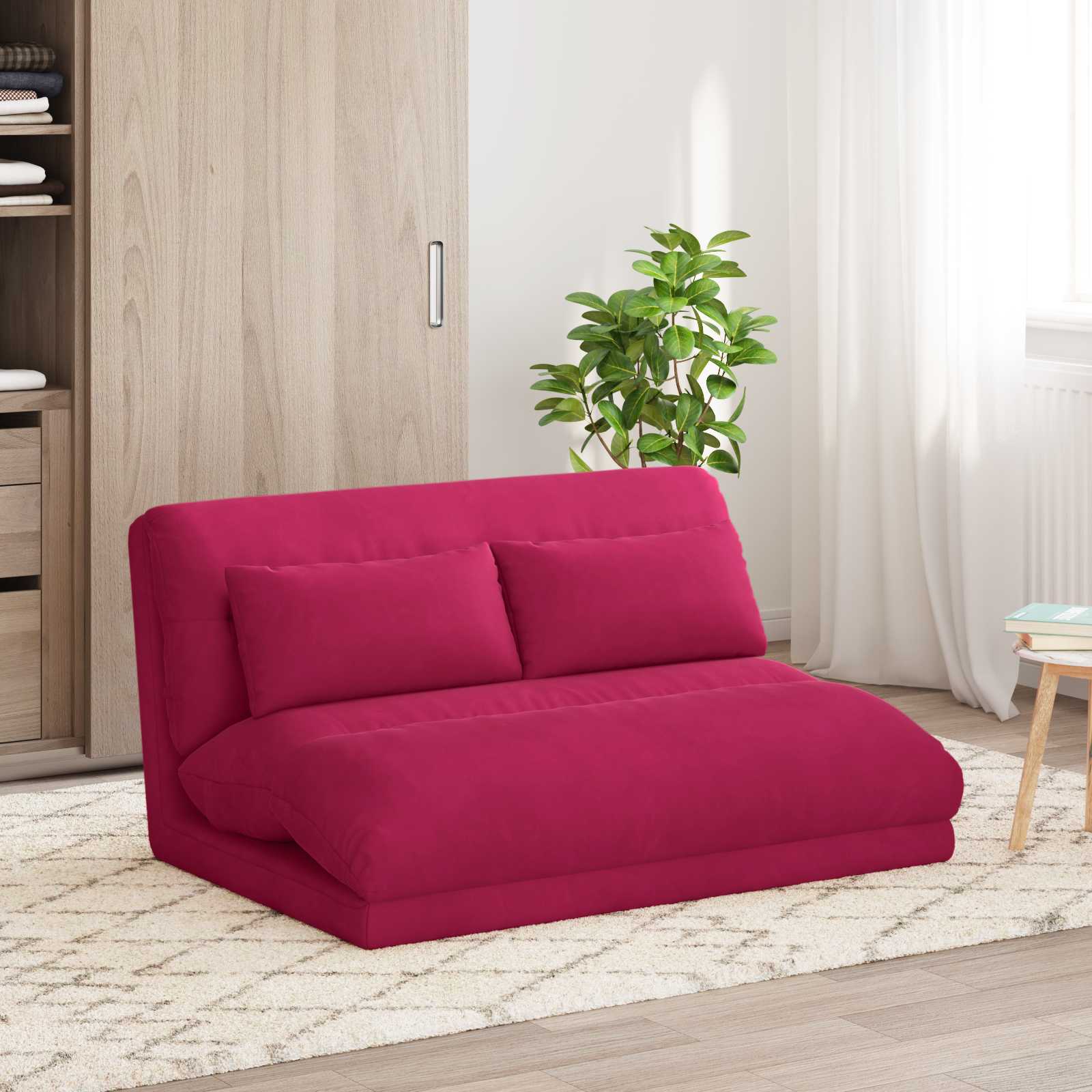 Καρέκλα Δαπέδου Κόκκινο 110 x 82 x 55 εκ Βελούδο - Pakobazaar