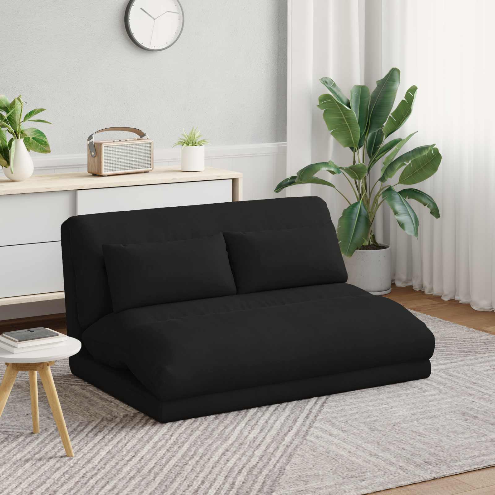 Καρέκλα Δαπέδου Μαύρο 110 x 82 x 55 εκ Βελούδο - Pakobazaar