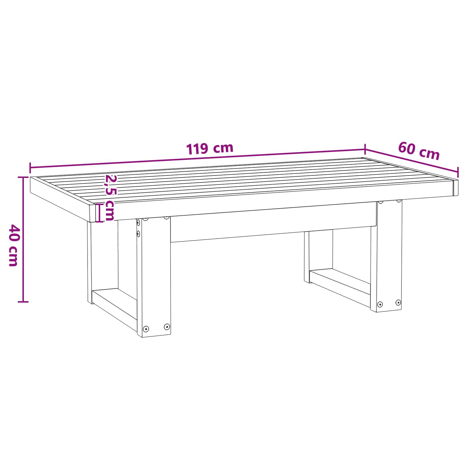 Τραπεζάκι σαλονιού NOAIN Μαύρο 119 x 60 x 40 εκ. - Pakobazaar