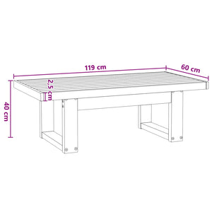 Τραπεζάκι σαλονιού NOAIN Μαύρο 119 x 60 x 40 εκ. - Pakobazaar